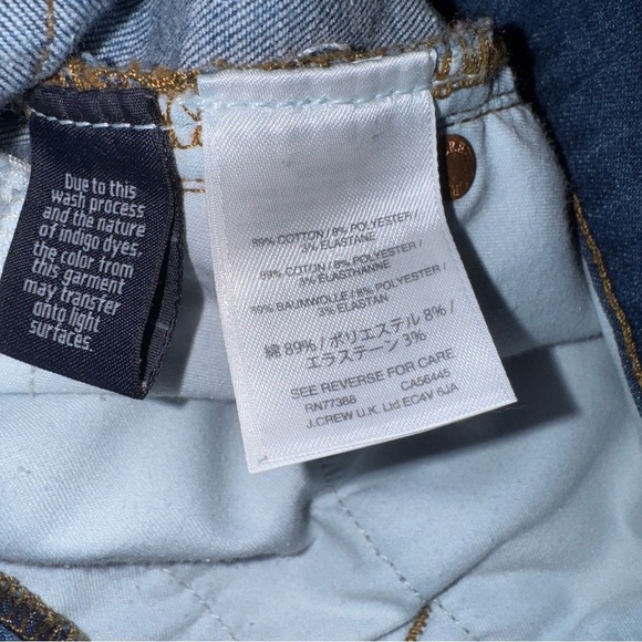 J. CREW Billie Demi Boot Crop Jeans in Warm Indigo Distressed Plus Size 32 - Picture 15 of 16